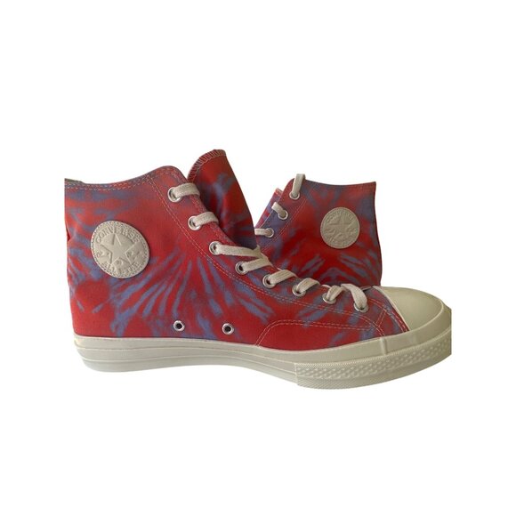 Converse Chuck Taylor All Star Red & Blue Tie-Dye High-Top Sneakers Size 13Men - Picture 3 of 8